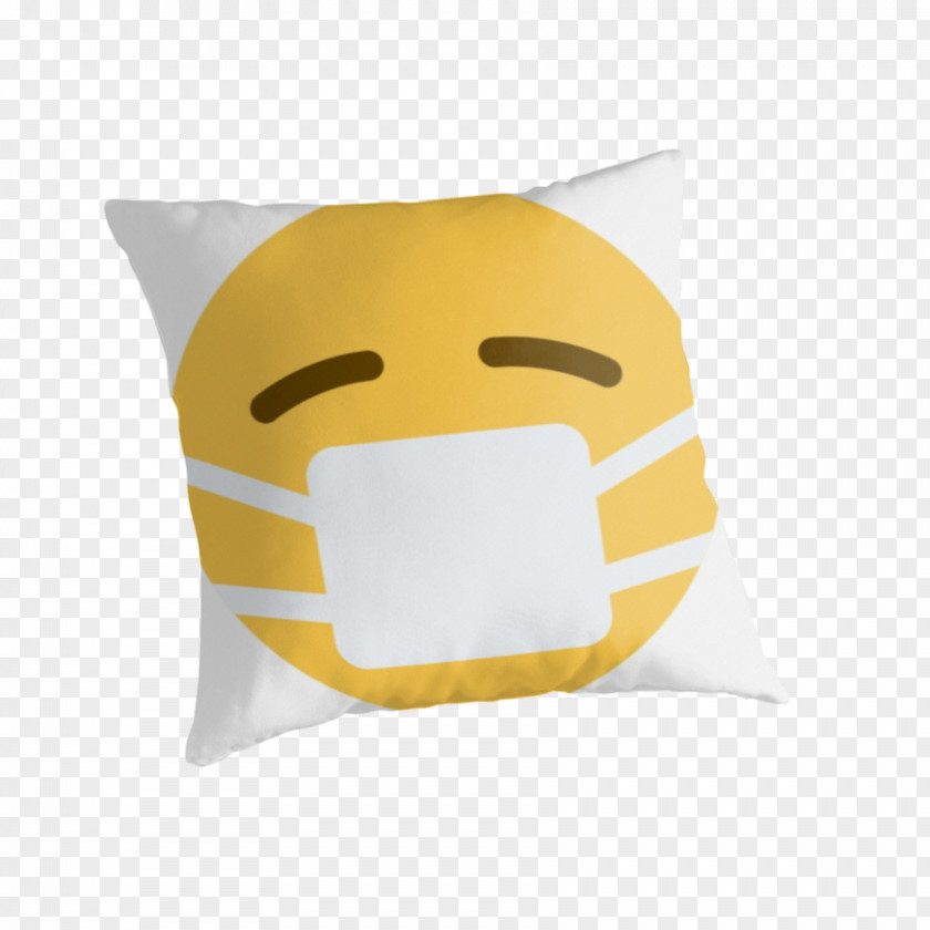 Mask Health Throw Pillows Cushion Smiley PNG
