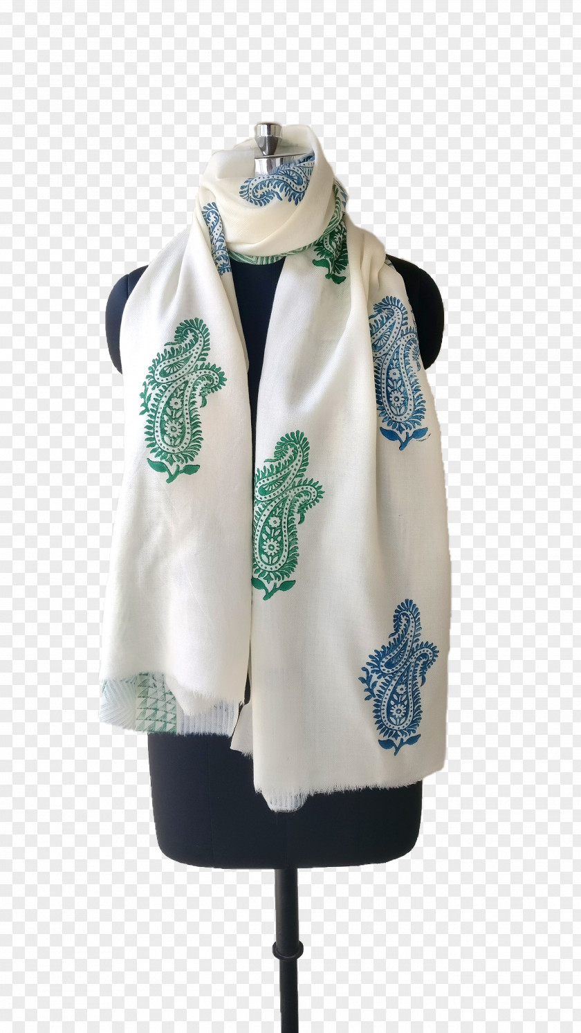 Scarf Stole Turquoise PNG