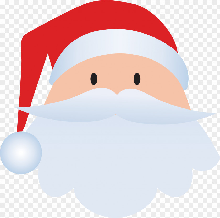 Vector Santa Claus Avatar Christmas Clip Art PNG