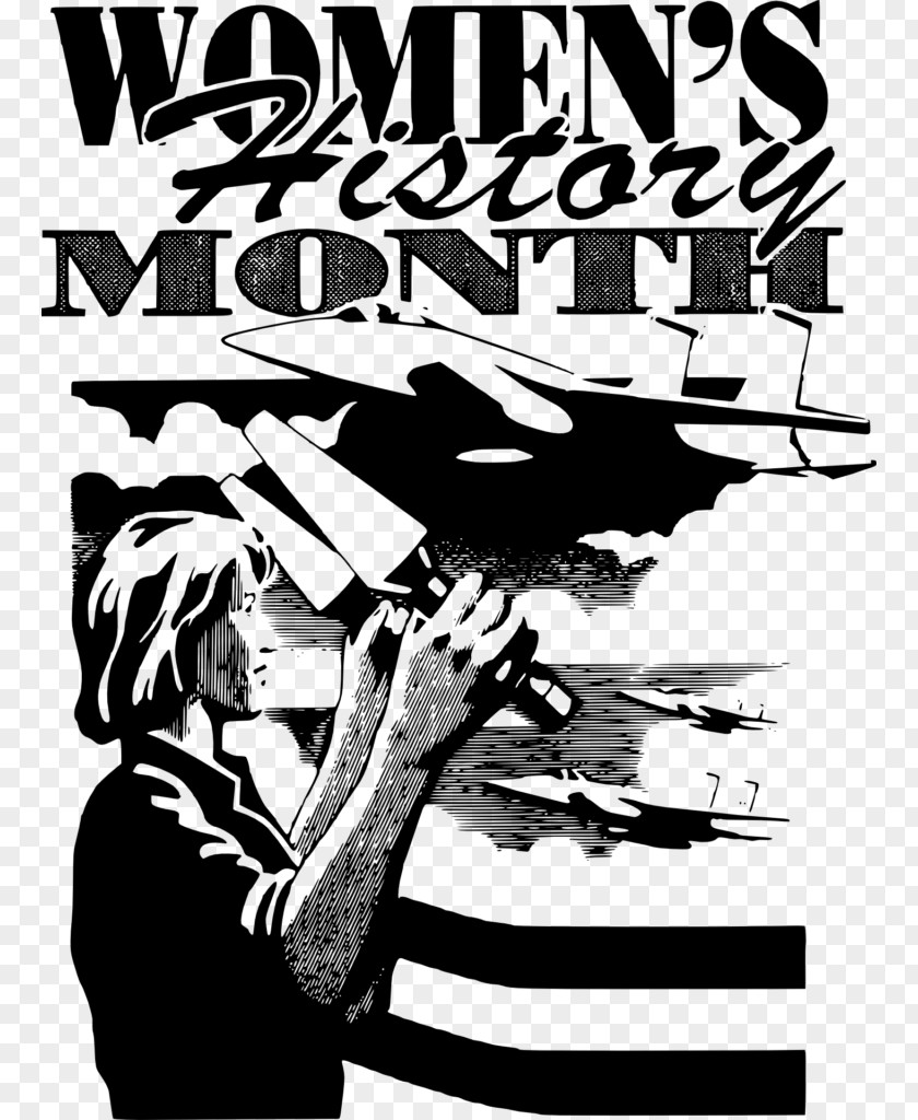Woman Women's History Month Black Clip Art PNG