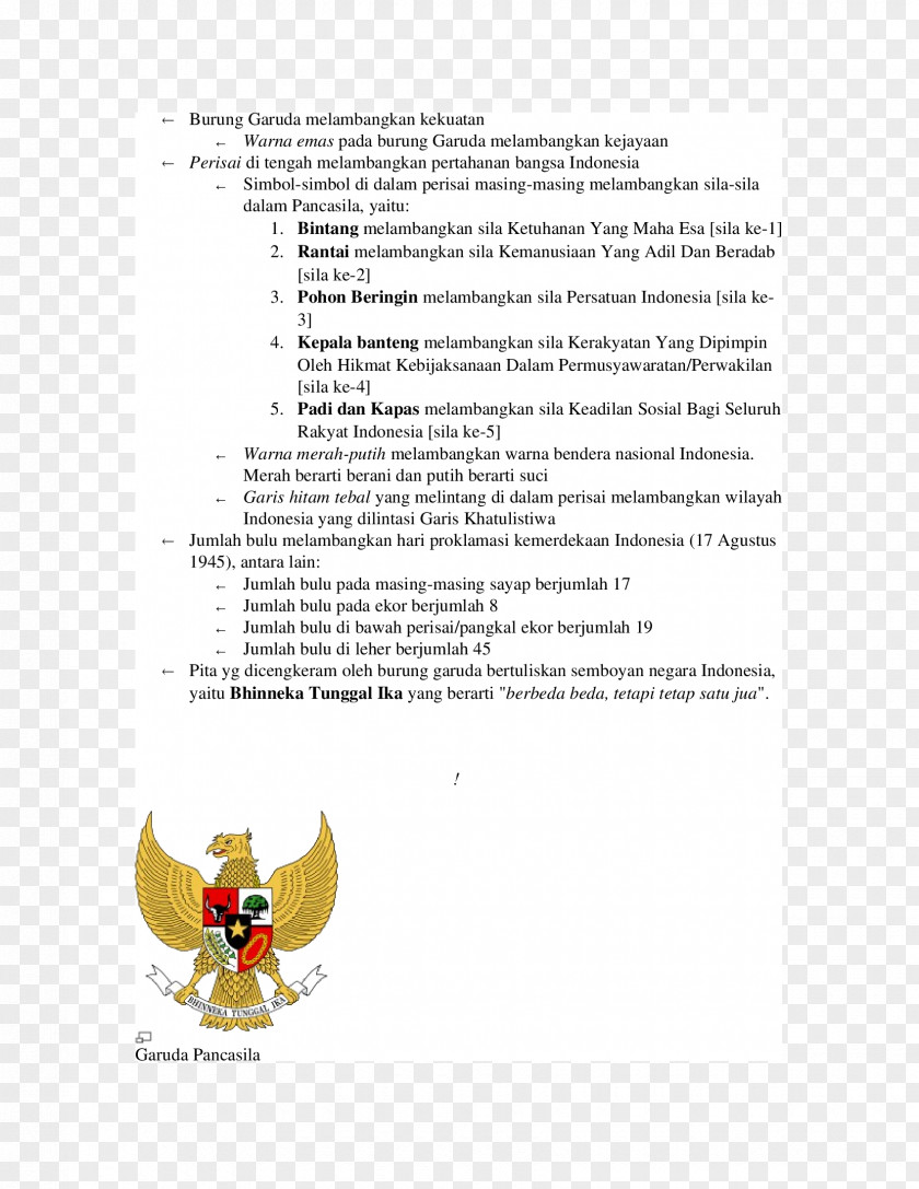 Garuda Pancasila Pontianak National Emblem Of Indonesia Bhinneka Tunggal Ika PNG