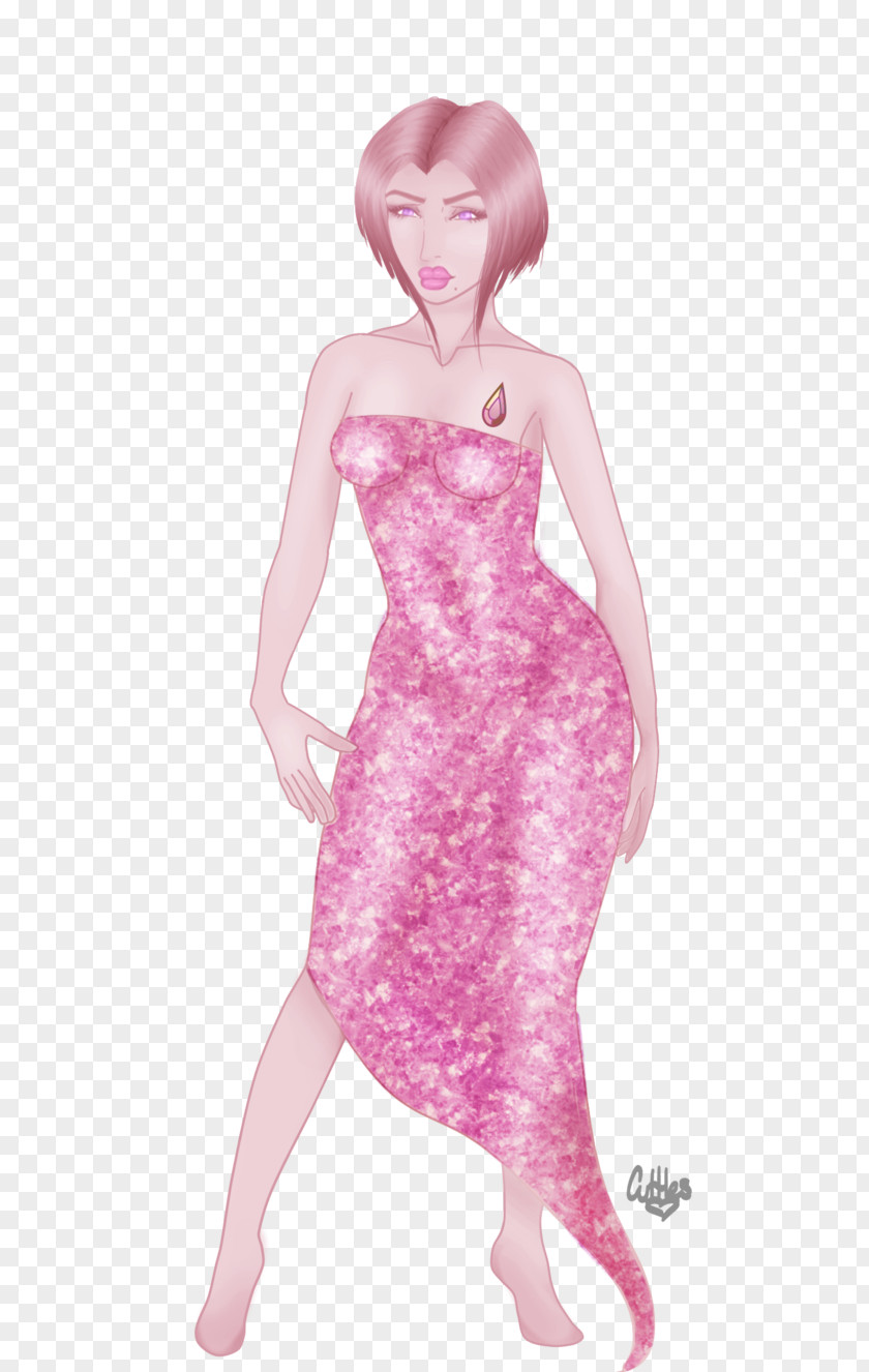 Pharaoh Drawing Gown Shoulder Pink M Character PNG