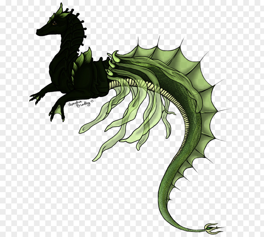 Seahorse Dragon Leaf PNG