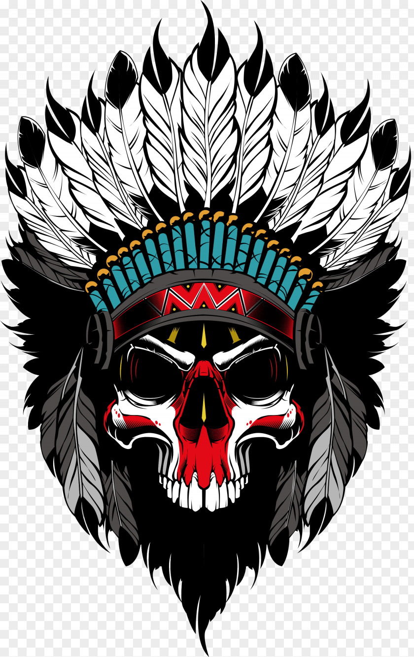 Skull Indian Calavera PNG