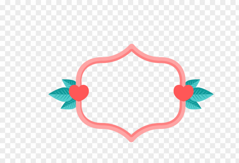 Cartoon Love Frame Geometry PNG