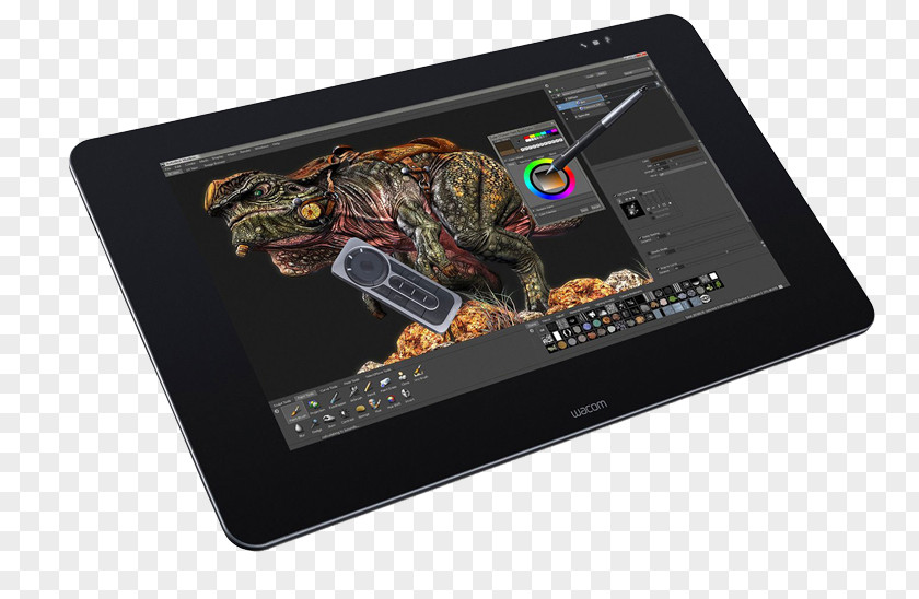 Drawing Tablet Wacom Cintiq 27QHD Touchscreen Digital Writing & Graphics Tablets Pen Pro 24 Touch Black PNG