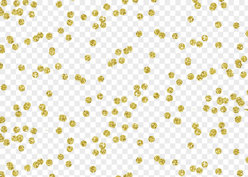 Gold Confetti Floating Material Computer File PNG