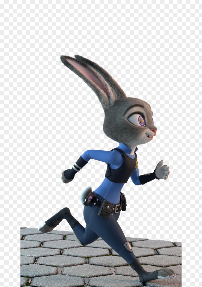 Lt. Judy Hopps 3D Modeling Rabbit Character Low Poly PNG