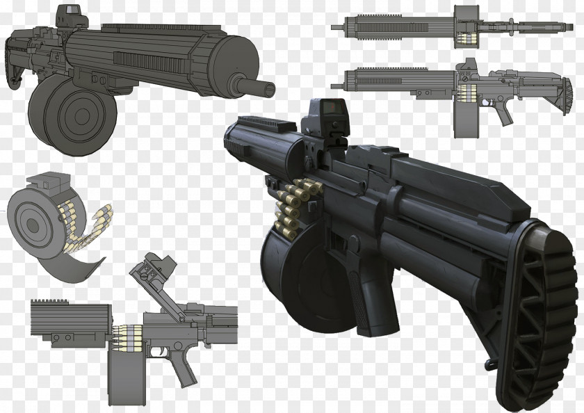 Machine Gun Trigger Heavy Firearm Weapon PNG