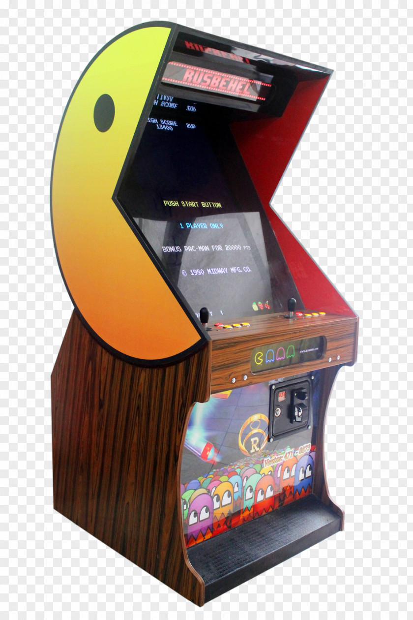 Pacman Anniversary Arcade Machines Cabinet Baby Pac-Man Galaga Frogger PNG