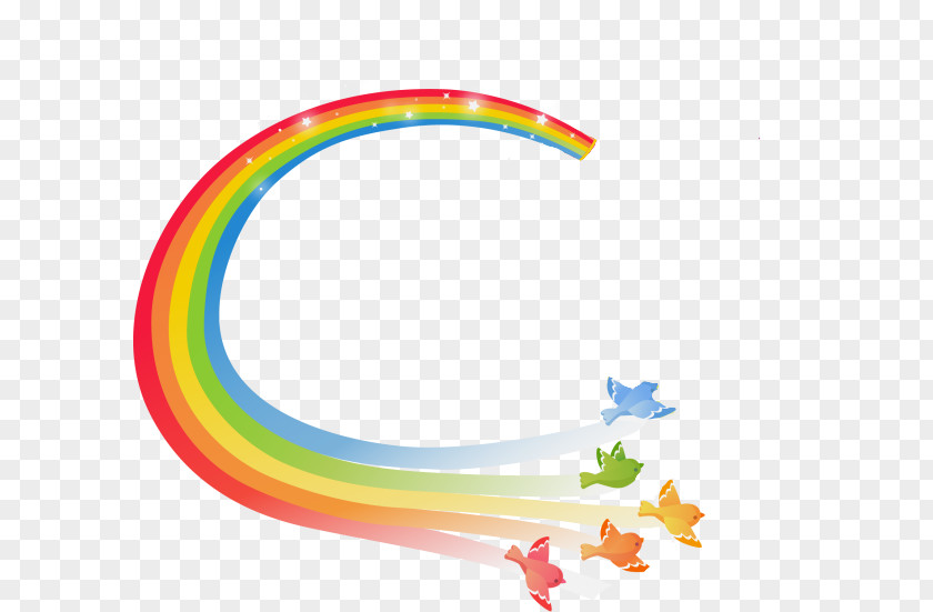 Bird Rainbow Light Paper Clip Art PNG