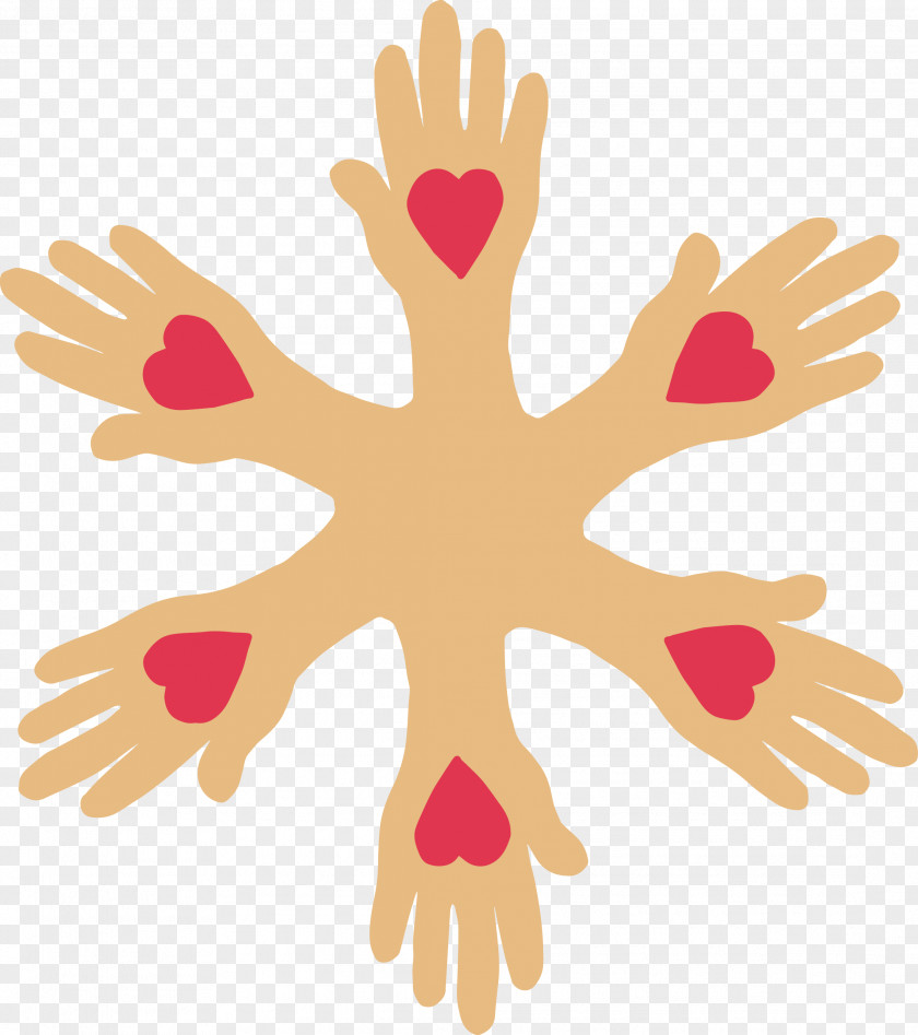 Hand With Love Volunteering Cooperation Logo Clip Art PNG