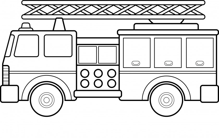 Truck Pictures For Kids Fire Engine Coloring Book Firefighter Station PNG