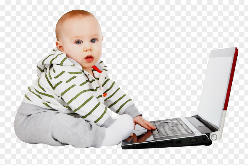 Child Laptop Baby Technology Sitting PNG