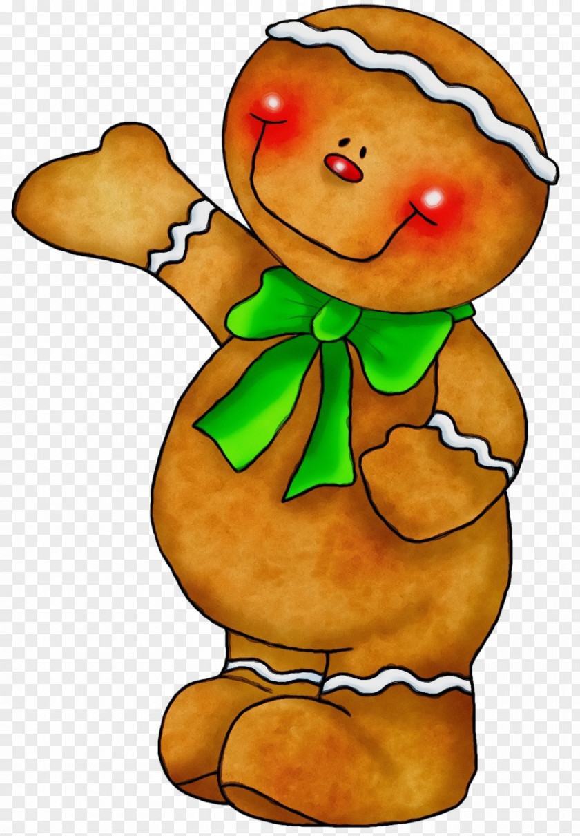 Cartoon Cake Christmas Gingerbread Man PNG