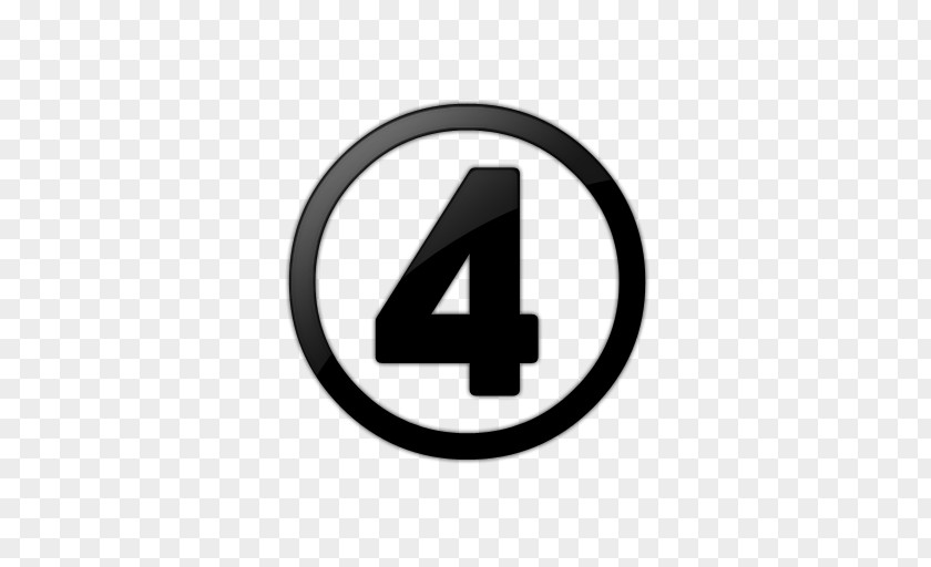 Number Four Icon Clip Art PNG