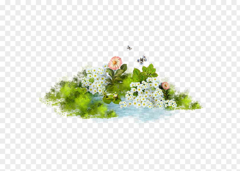 Floating Flowers Animation PNG