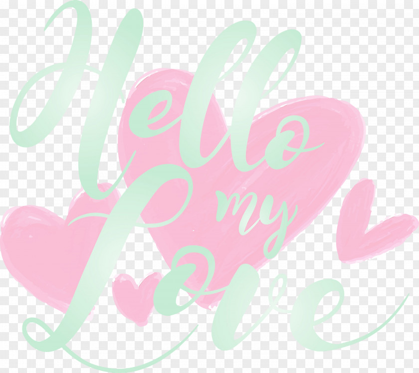 Pink Text Font Purple Heart PNG