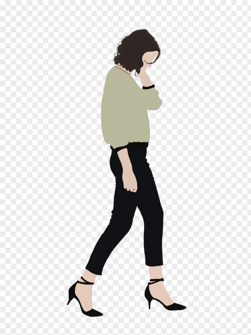 Style Waist Watercolor Drawing PNG
