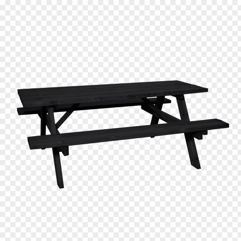 Table Picnic Black Bench Garden PNG