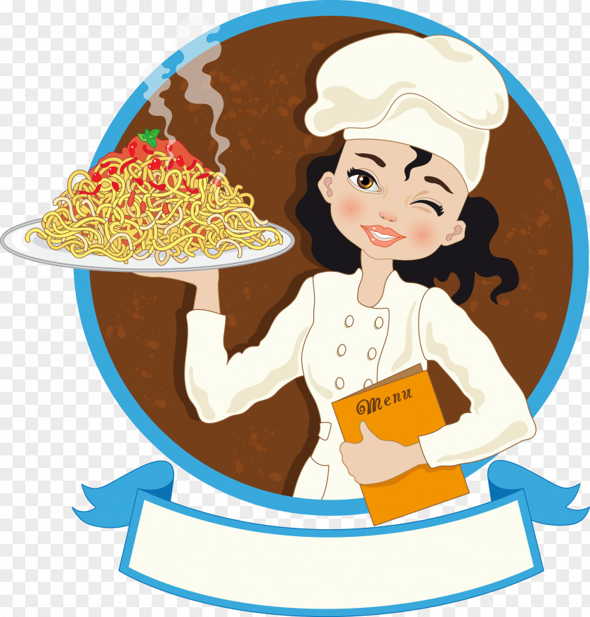 Vector Chef Holding A Menu Cook Clip Art PNG