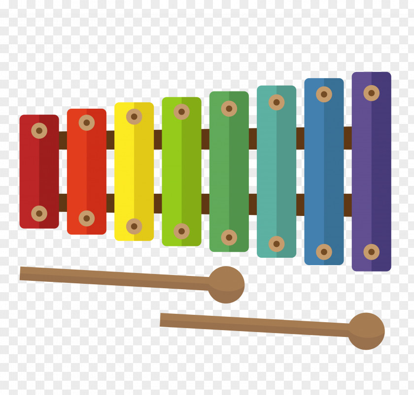 Xylophone Musical Instrument Cartoon PNG