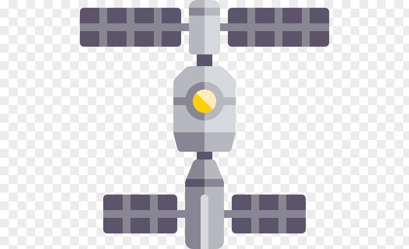 Flat Rocket International Space Station Satellite Icon PNG