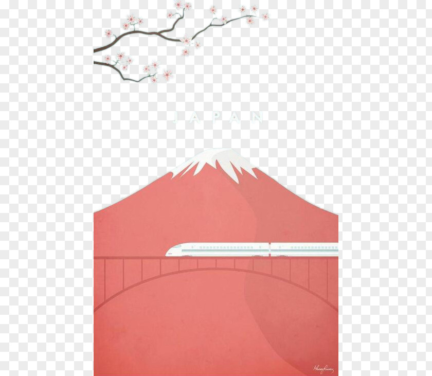 Japan Mount Fuji Poster Icon PNG