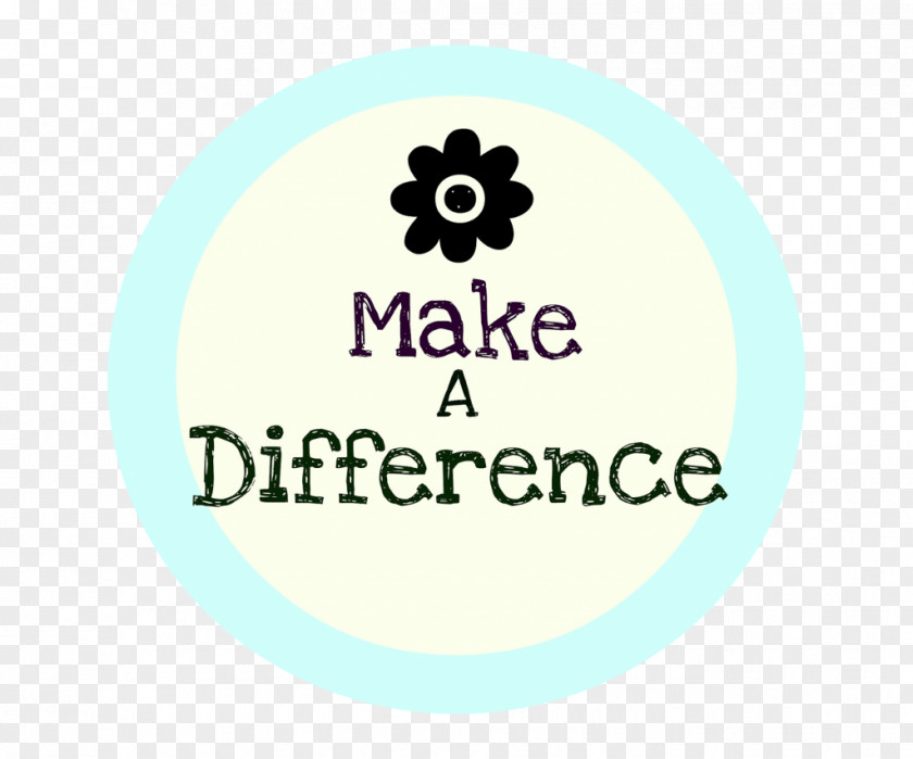 MAKE A DIFFERENCE Logo Brand Line Turquoise Font PNG