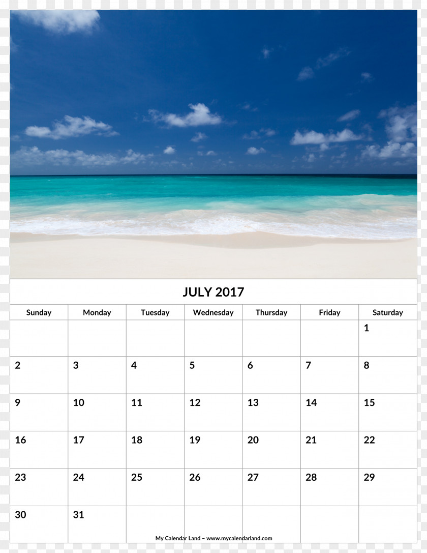 Sea Wind Wave 0 Calendar Beach PNG