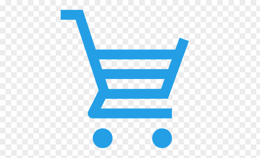 Electric Blue Logo Shopping Cart PNG