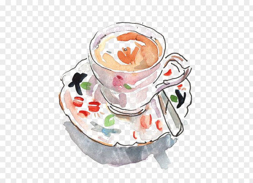 English Tea Black Cappuccino Coffee Cup Teacup PNG