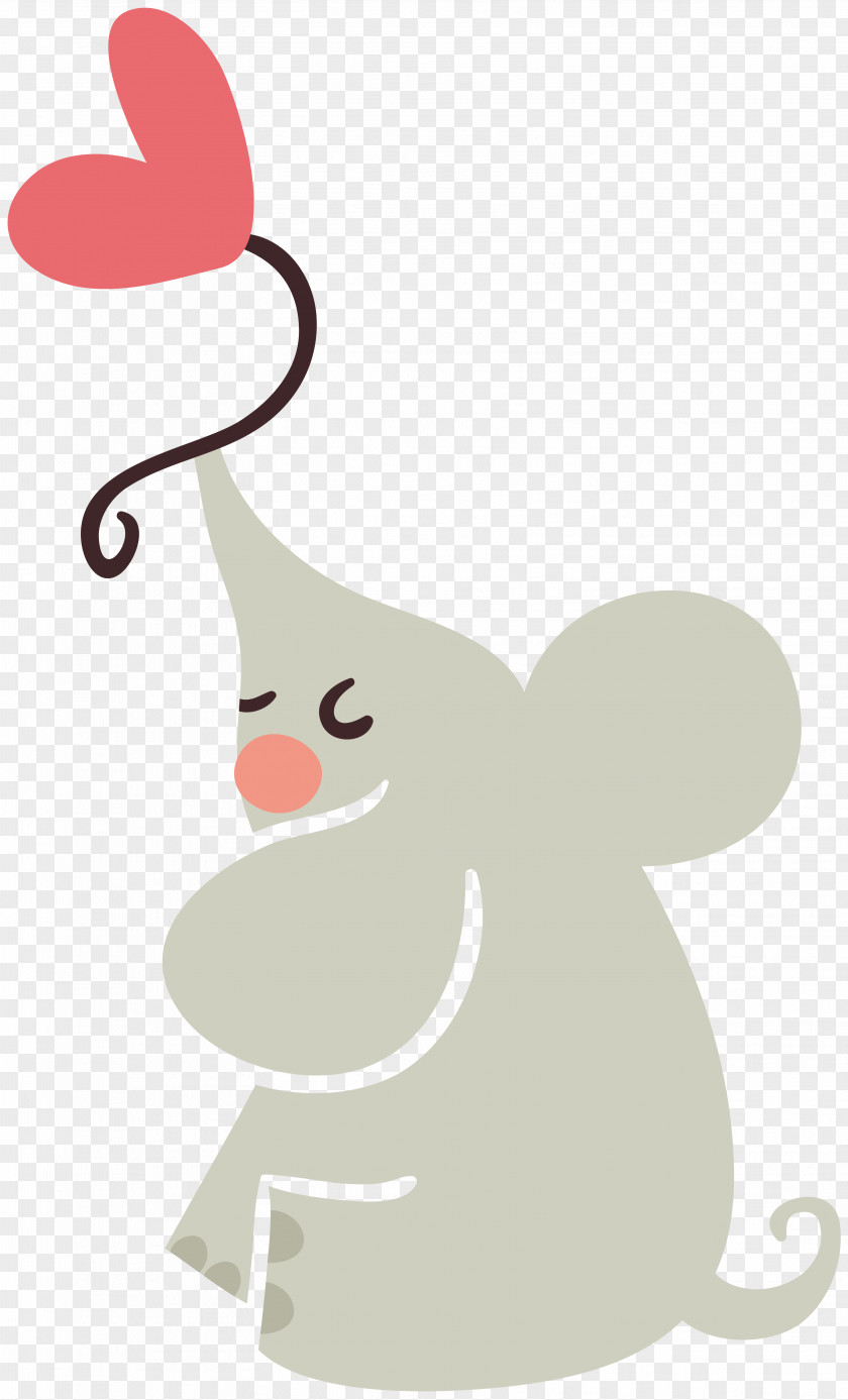 Small Elephant And Love Nose Clip Art PNG