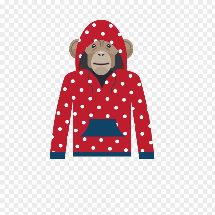 Vector Mouth Monkey Hoodie Euclidean Drawing Illustration PNG