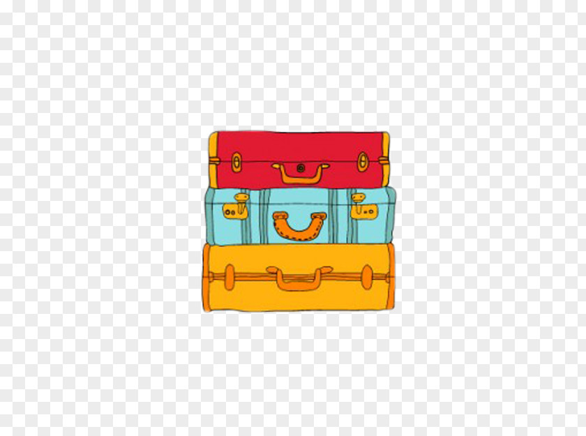 Packed Luggage Hemorio Suitcase Cartoon Travel PNG