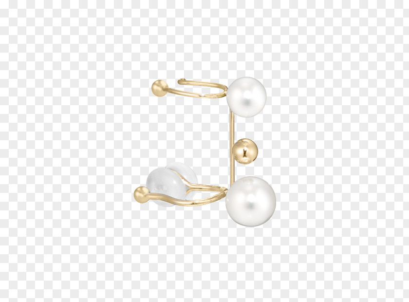 Pearl Line Earring Body Jewellery Material PNG