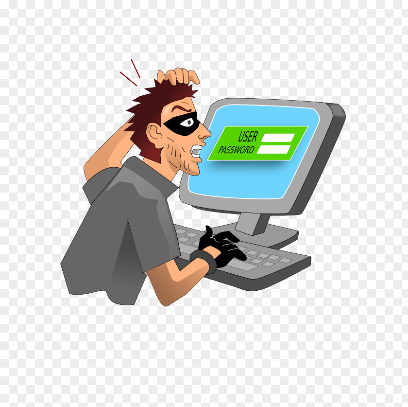 Thief Security Hacker Password Brute-force Attack Clip Art PNG