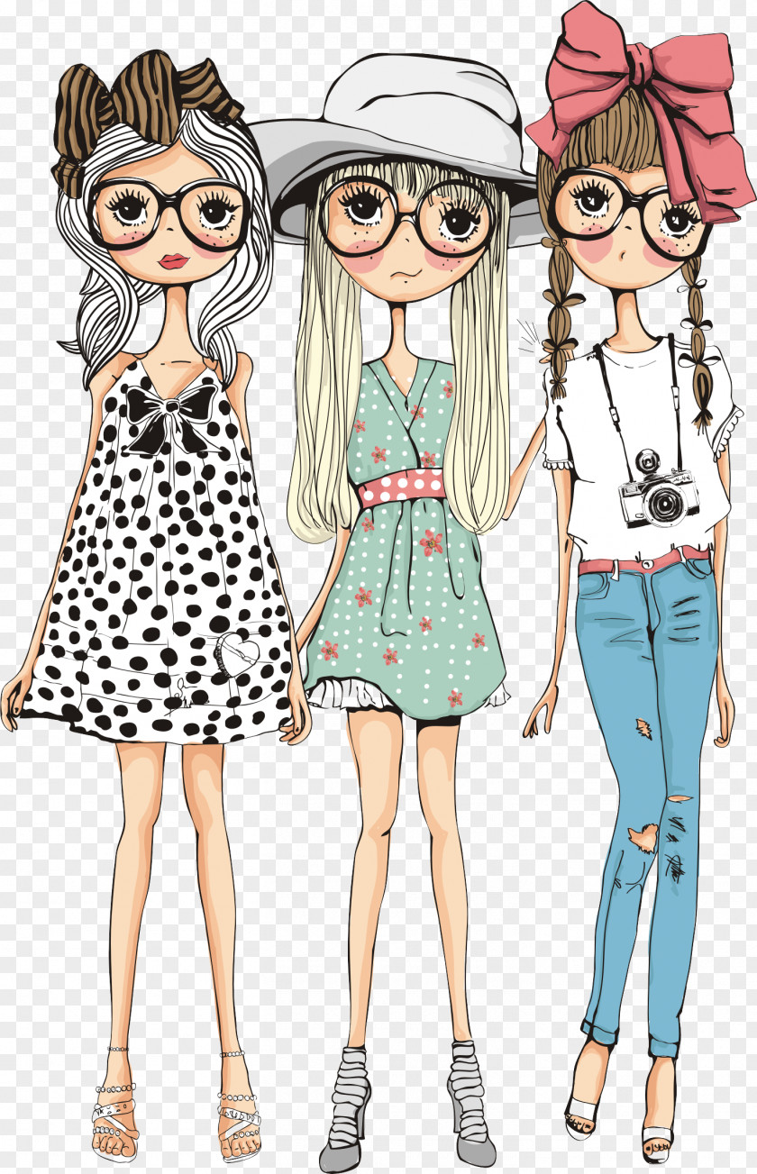 Three Beautiful Girls PNG