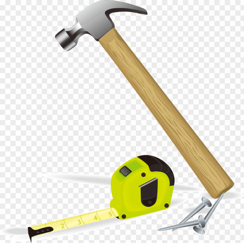Ruler Hammer Vector Material Architectural Engineering Tool Building Clip Art PNG