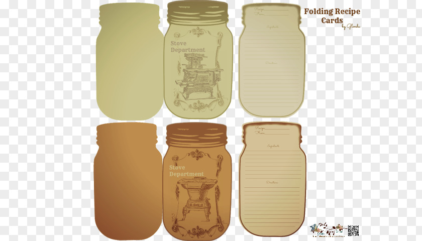 Folding Recipes Mason Jar Label Lid PNG