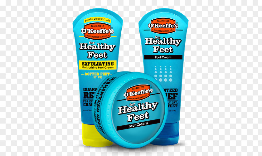 O'Keeffe's For Healthy Feet Foot Cream Lotion Working Hands PNG