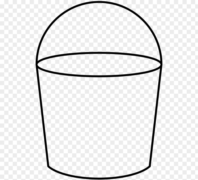 Plastic Bucket White Line Art Angle PNG