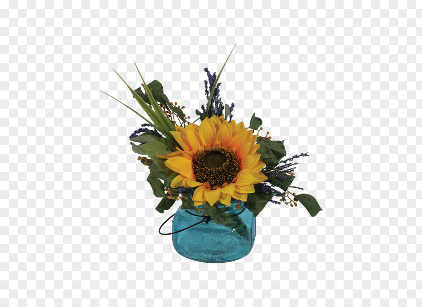 Vase Common Sunflower Cut Flowers Floral Design Artificial Flower PNG