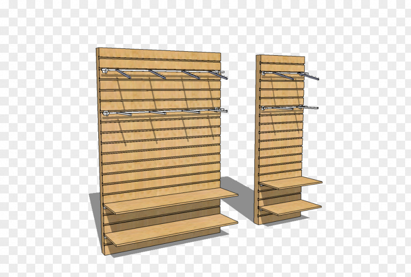 Wood Shelf Slatwall Shop Fitting Medium-density Fibreboard Melamine PNG