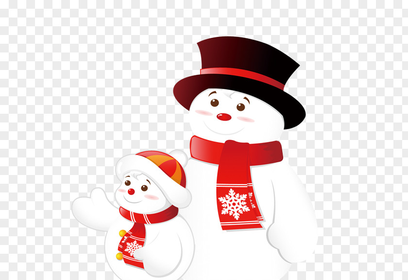Cartoon Snowman Christmas Winter PNG