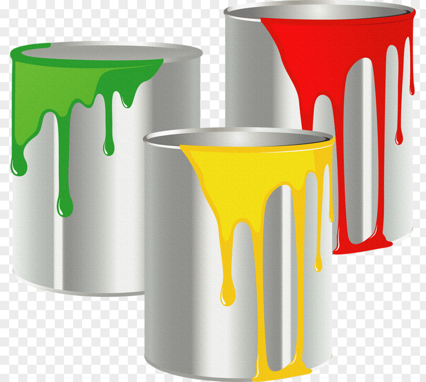 Dye Bucket Paintbrush Color PNG