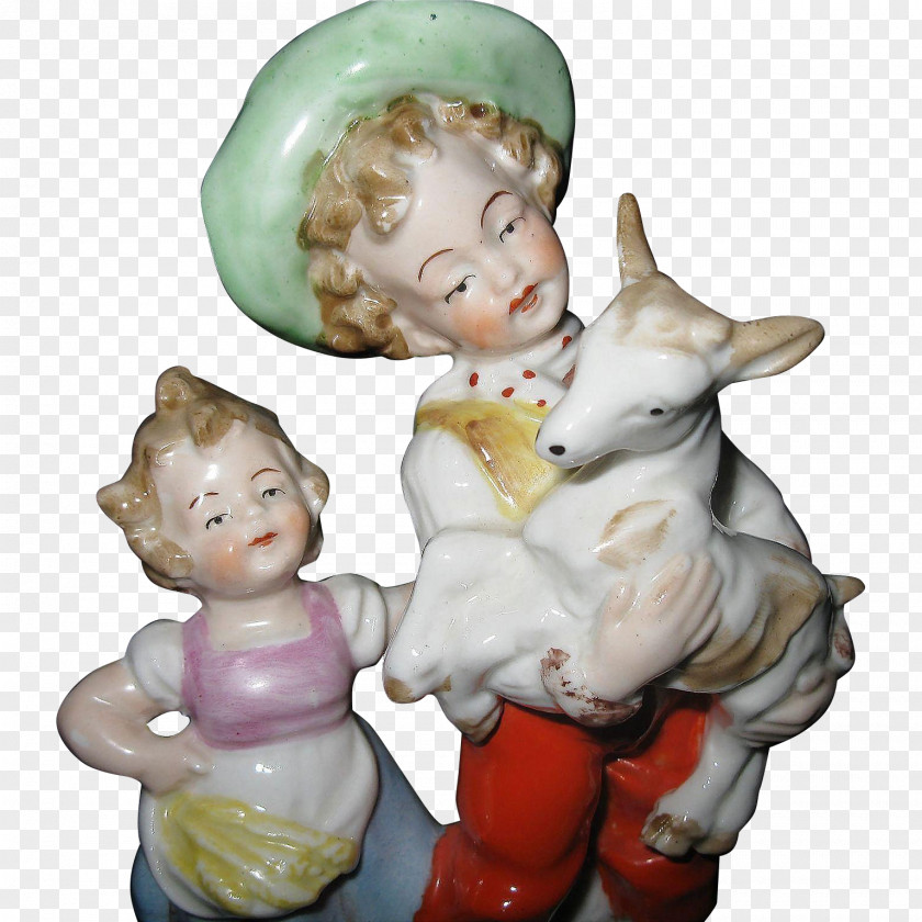 Hand-painted Baby Figurine Pierrot Sitzendorf Porcelain Statue PNG