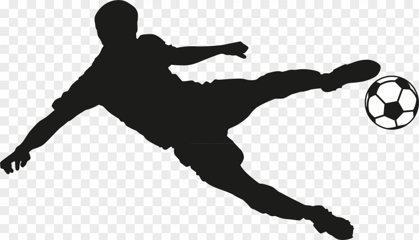 Penalty Silhouette Football Player Wall Sticker Room PNG