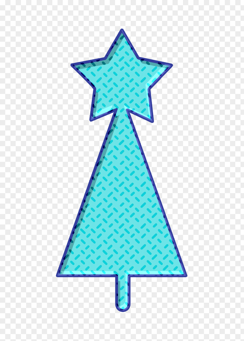 Electric Blue Turquoise Celebration Icon Christmas Tree PNG