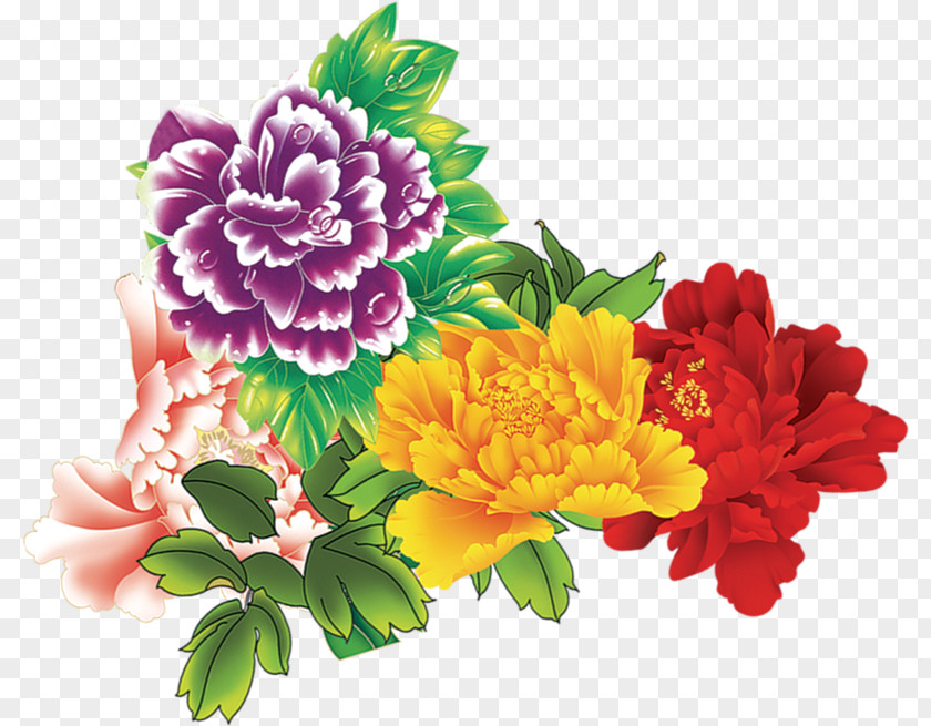 Flower Pattern Label Download Peony Clip Art PNG